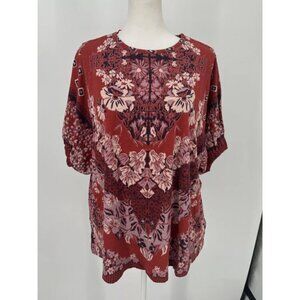 Free People Lady Luck Tunic Top Women's Blouse XS Extra Flare Sleeve Open Back